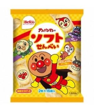 日本Befco栗山 麵包超人 軟仙貝(2枚*16袋)