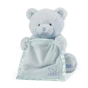 美國 GUND MY FIRST TEDDY PEEK A BOO- 藍 11.5"