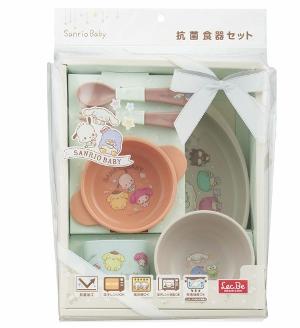 Sanrio baby 兒童塑膠抗菌餐具禮盒6入組