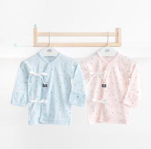 全棉星星嬰兒内衣套裝 (粉紅+藍)
