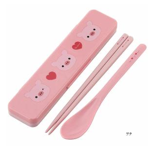 Pompon's Pig 抗菌餐具套裝(筷子餐匙)