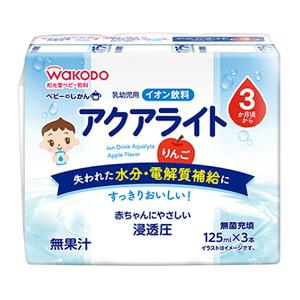 日本 Wakodo 和光堂 嬰兒蘋果味電解飲品3盒裝 3M+