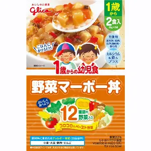 Glico 固力果 1歲起嬰兒食品 野菜麻婆丼 85g X 2